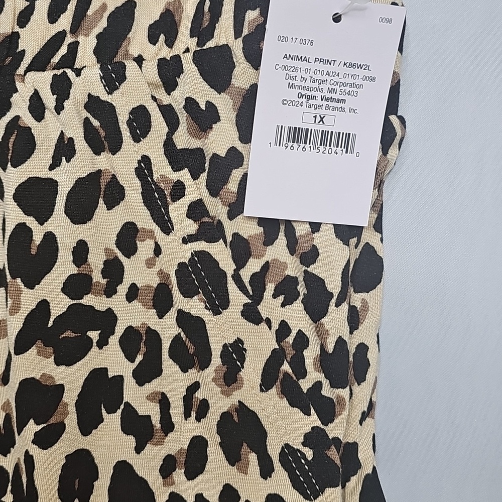 Leopard Print Drawstring Wide-Leg Sleep Pants - Picture 2 of 3